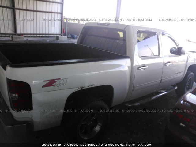 3GCRKSEA2AG193036 - 2010 CHEVROLET SILVERADO K1500 LT WHITE photo 4