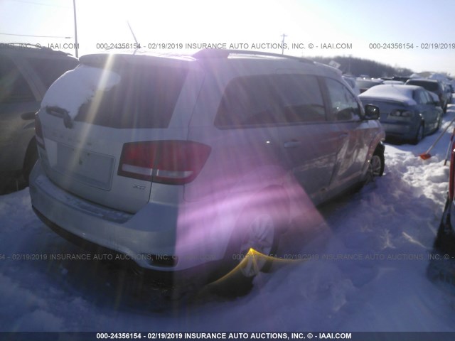 3C4PDDBG6ET109450 - 2014 DODGE JOURNEY SXT SILVER photo 4