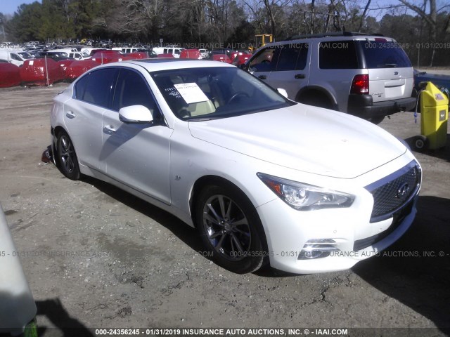 JN1BV7AP6FM338425 - 2015 INFINITI Q50 PREMIUM/SPORT WHITE photo 1