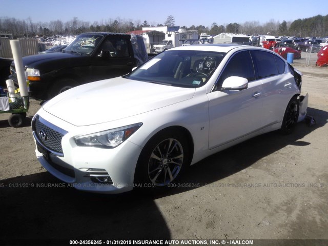 JN1BV7AP6FM338425 - 2015 INFINITI Q50 PREMIUM/SPORT WHITE photo 2