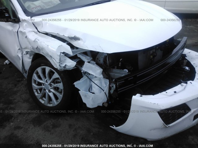 3N1AB7AP2KY225079 - 2019 NISSAN SENTRA 4D 1.8 S/SV/SR/SL  WHITE photo 6