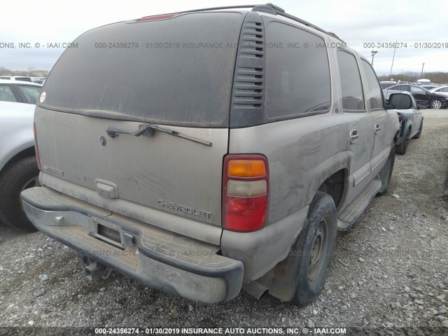 1GNEK13T51J231717 - 2001 CHEVROLET TAHOE K1500 TAN photo 4