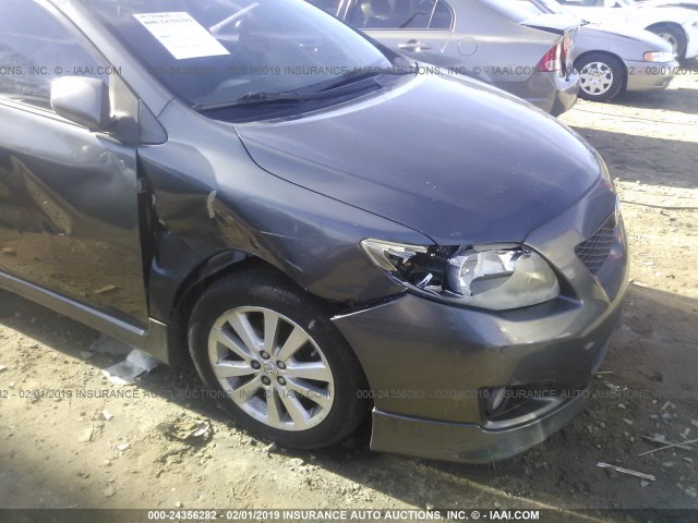 1NXBU4EE5AZ353381 - 2010 TOYOTA COROLLA S/LE/XLE GRAY photo 6