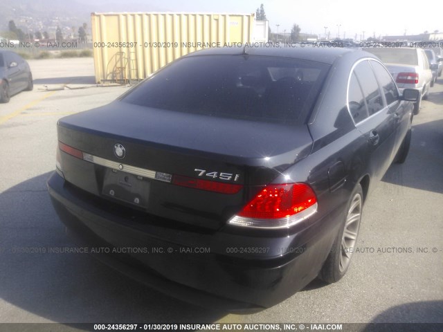 WBAGL63422DP59300 - 2002 BMW 745 I BLACK photo 4