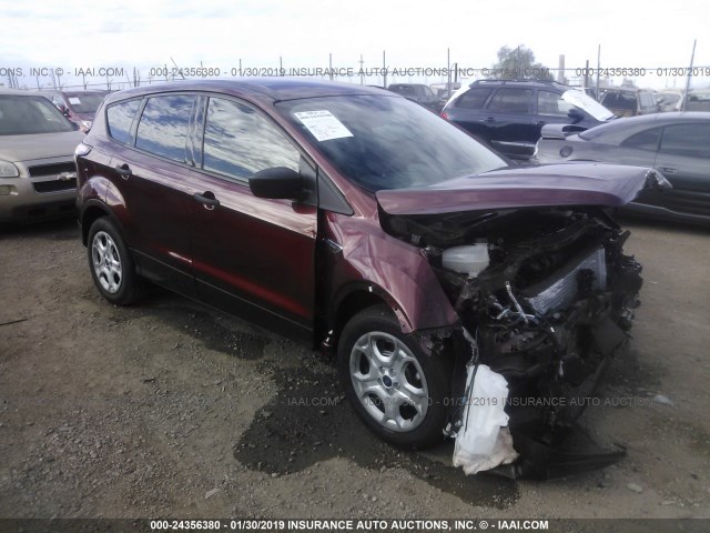 1FMCU0F72JUC36080 - 2018 FORD ESCAPE S MAROON photo 1