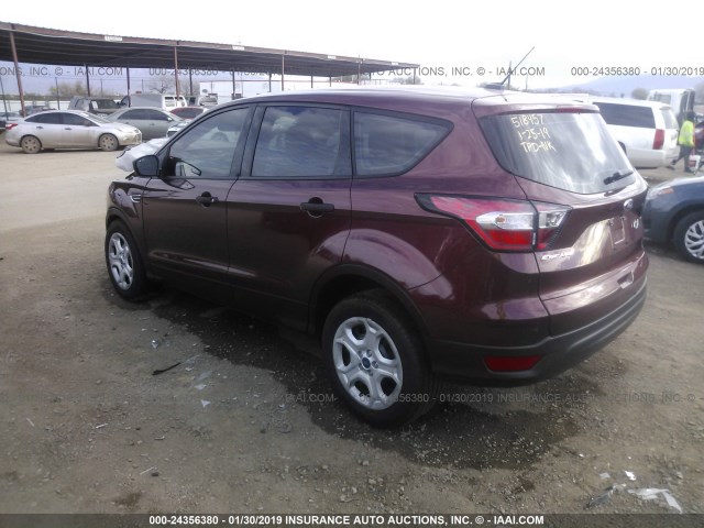 1FMCU0F72JUC36080 - 2018 FORD ESCAPE S MAROON photo 3