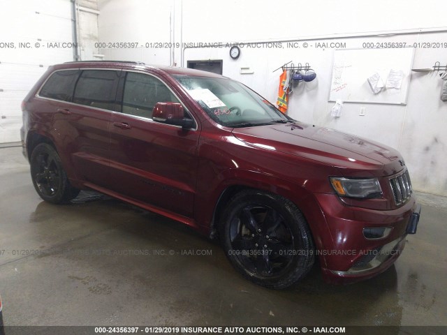 1C4RJFCT4GC370633 - 2016 JEEP GRAND CHEROKEE OVERLAND RED photo 1