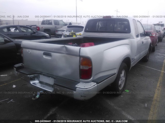 4TAVN52N5YZ660888 - 2000 TOYOTA TACOMA XTRACAB SILVER photo 4