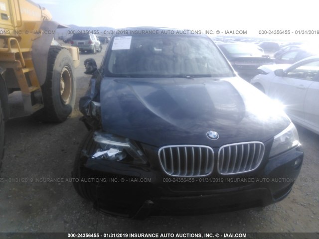 5UXWX9C51E0D22057 - 2014 BMW X3 XDRIVE28I BLACK photo 6