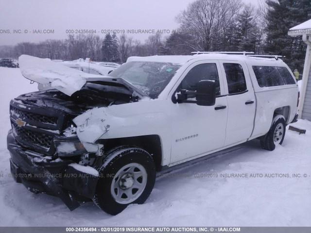 1GCRCPEH3EZ277816 - 2014 CHEVROLET SILVERADO C1500 WHITE photo 2