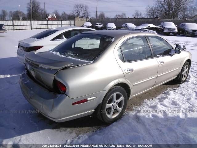 JN1CA31D11T813900 - 2001 NISSAN MAXIMA GXE/SE/GLE/20TH ANNIV GOLD photo 4