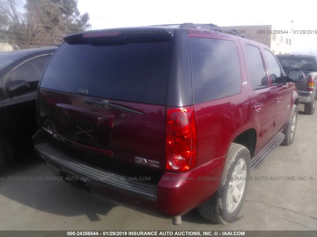 1GKFK13047J148229 - 2007 GMC YUKON RED photo 4