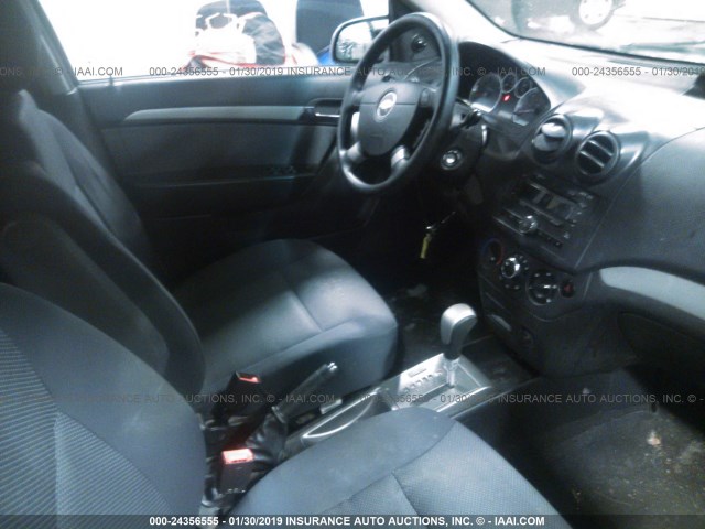 KL1TD56618B049158 - 2008 CHEVROLET AVEO LS SILVER photo 5