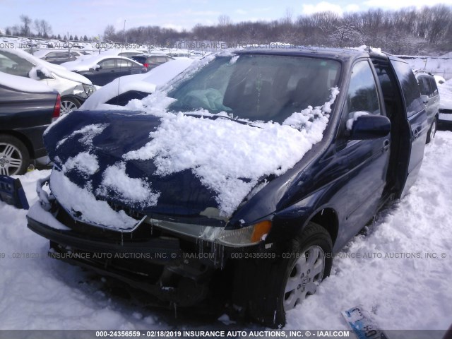 5FNRL18814B130813 - 2004 HONDA ODYSSEY EX Dark Blue photo 2