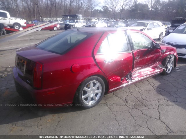 1G6DW67V080202906 - 2008 CADILLAC STS RED photo 4