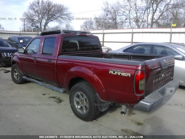 1N6ED29X64C429148 - 2004 NISSAN FRONTIER CREW CAB XE V6 RED photo 3