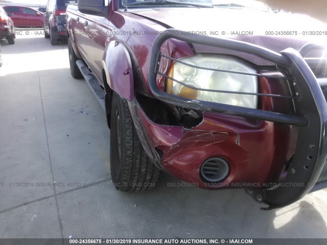 1N6ED29X64C429148 - 2004 NISSAN FRONTIER CREW CAB XE V6 RED photo 6