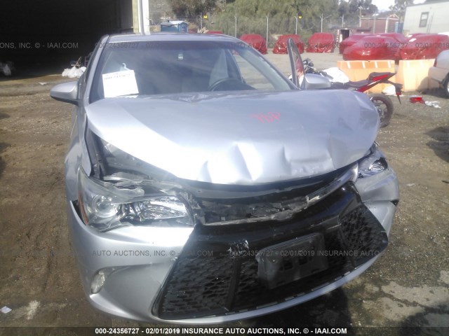 4T1BF1FK2FU498480 - 2015 TOYOTA CAMRY LE/XLE/SE/XSE SILVER photo 6