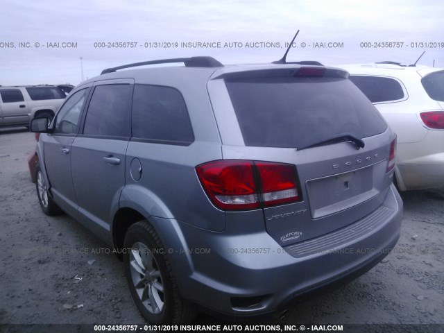 3C4PDCBGXFT700652 - 2015 DODGE JOURNEY SXT GRAY photo 3