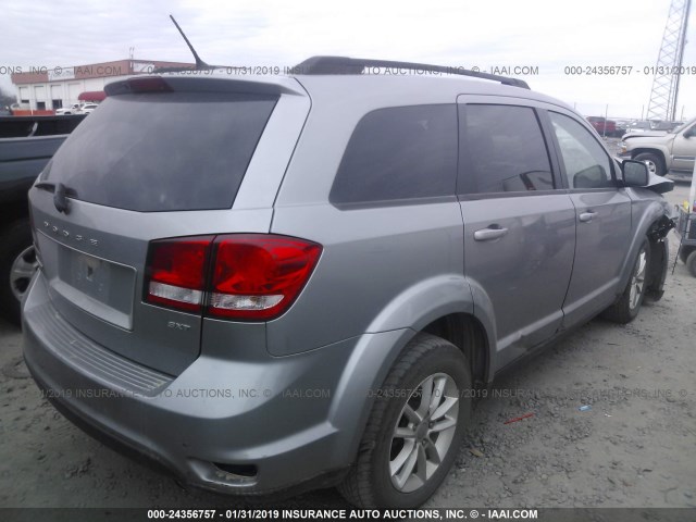 3C4PDCBGXFT700652 - 2015 DODGE JOURNEY SXT GRAY photo 4