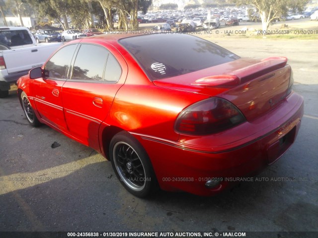 1G2NW52E91C222549 - 2001 PONTIAC GRAND AM GT RED photo 3