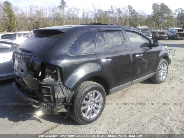 2FMDK3JC1BBA05338 - 2011 FORD EDGE SEL BLACK photo 4