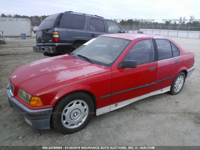 WBACA6322RFK62474 - 1994 BMW 318 I AUTOMATIC RED photo 2