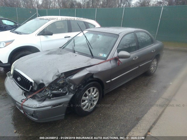 KMHWF35H74A940722 - 2004 HYUNDAI SONATA GLS/LX GRAY photo 2