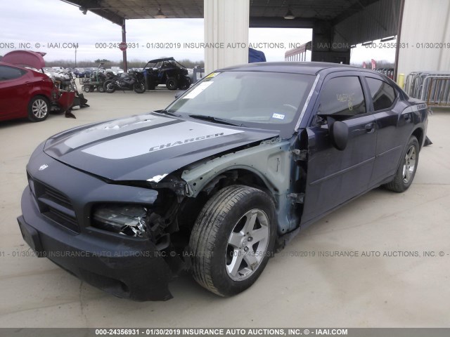 2B3KA43G06H456365 - 2006 DODGE CHARGER SE/SXT BLUE photo 2