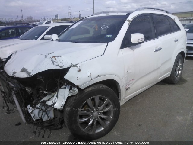 5XYKWDA29DG373259 - 2013 KIA SORENTO SX WHITE photo 2