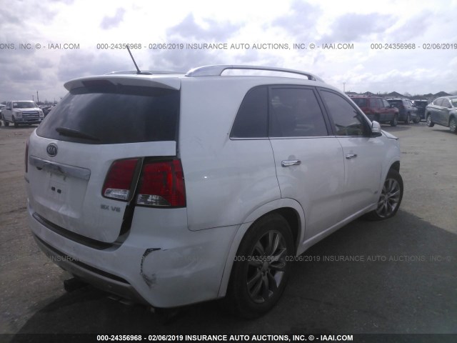 5XYKWDA29DG373259 - 2013 KIA SORENTO SX WHITE photo 4