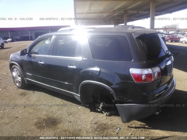 1GKER33748J206521 - 2008 GMC ACADIA SLT-2 BLACK photo 3