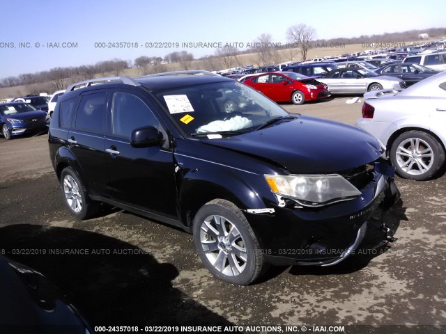 JA4MT41X38Z003374 - 2008 MITSUBISHI OUTLANDER XLS BLACK photo 1