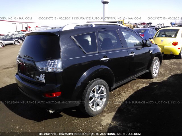 JA4MT41X38Z003374 - 2008 MITSUBISHI OUTLANDER XLS BLACK photo 4