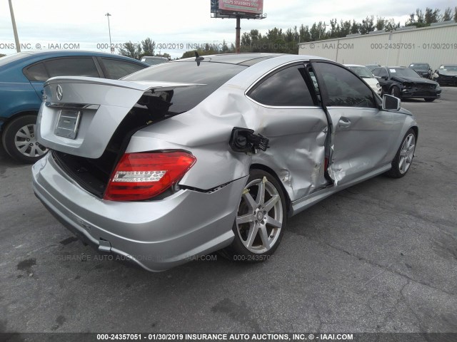 WDDGJ4HB6EG192571 - 2014 MERCEDES-BENZ C 250 SILVER photo 4