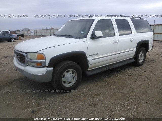 1GKFK16Z76J137041 - 2006 GMC YUKON XL K1500 WHITE photo 2