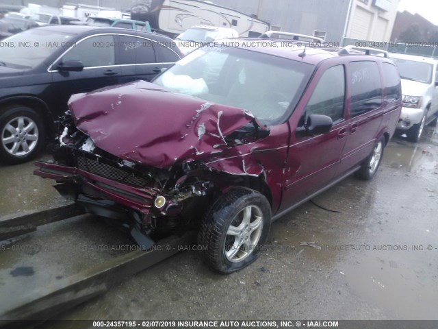 1GNDV33L35D249975 - 2005 CHEVROLET UPLANDER LT MAROON photo 2