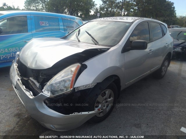 JN8AS5MT1CW605215 - 2012 NISSAN ROGUE S/SV SILVER photo 2