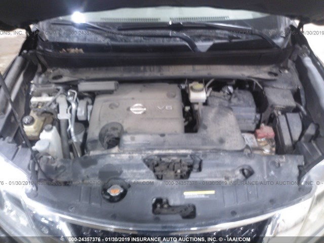 5N1AR2MM4DC675210 - 2013 NISSAN PATHFINDER S/SV/SL/PLATINUM BLACK photo 10