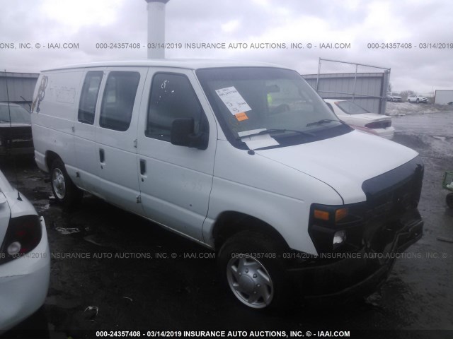 1FTNE14WX8DB21005 - 2008 FORD ECONOLINE E150 VAN WHITE photo 1