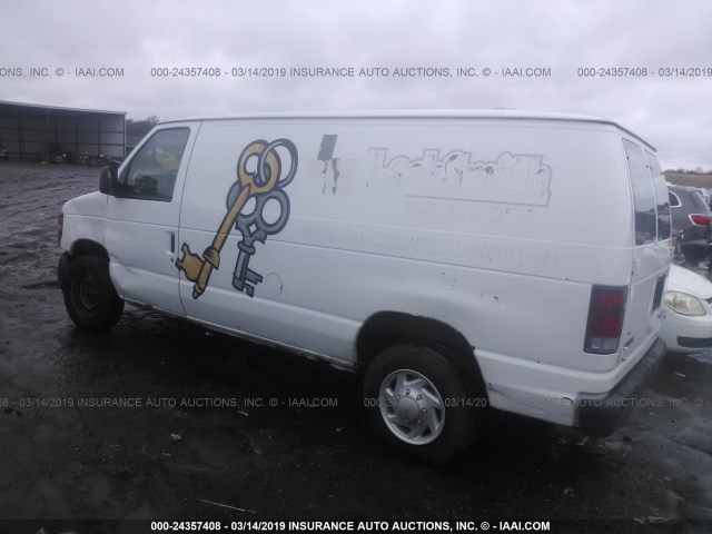 1FTNE14WX8DB21005 - 2008 FORD ECONOLINE E150 VAN WHITE photo 3