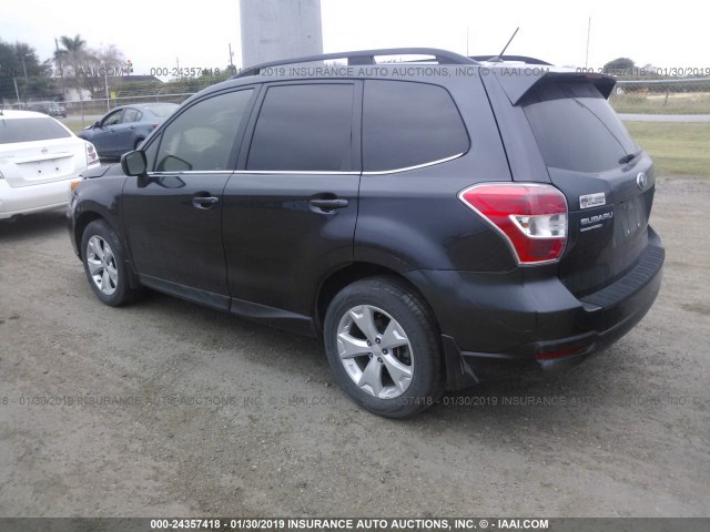 JF2SJAHC9FH554885 - 2015 SUBARU FORESTER 2.5I LIMITED GRAY photo 3