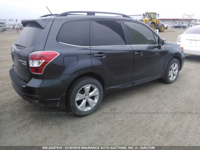 JF2SJAHC9FH554885 - 2015 SUBARU FORESTER 2.5I LIMITED GRAY photo 4