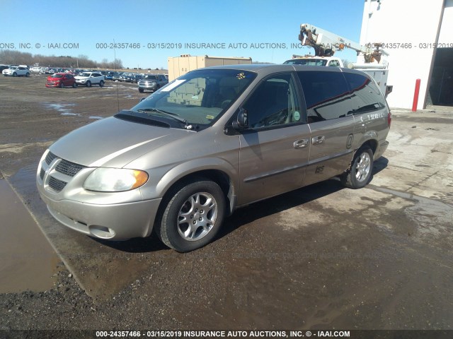 2B8GP44312R593751 - 2002 DODGE GRAND CARAVAN SPORT GOLD photo 2