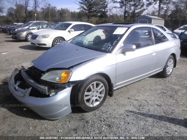 1HGEM21903L803334 - 2003 HONDA CIVIC EX Gümüş foto 2
