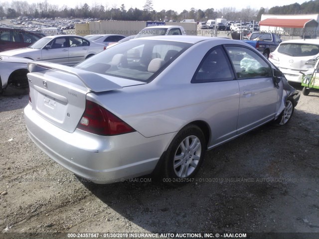 1HGEM21903L803334 - 2003 HONDA CIVIC EX Gümüş foto 4