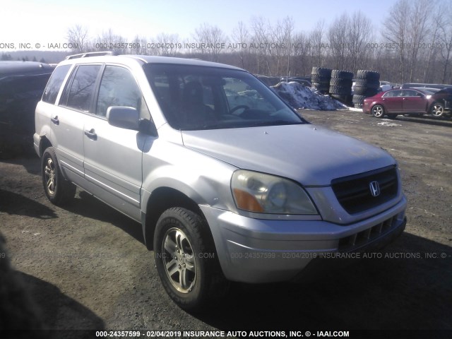 2HKYF18684H517507 - 2004 HONDA PILOT EXL SILVER photo 1