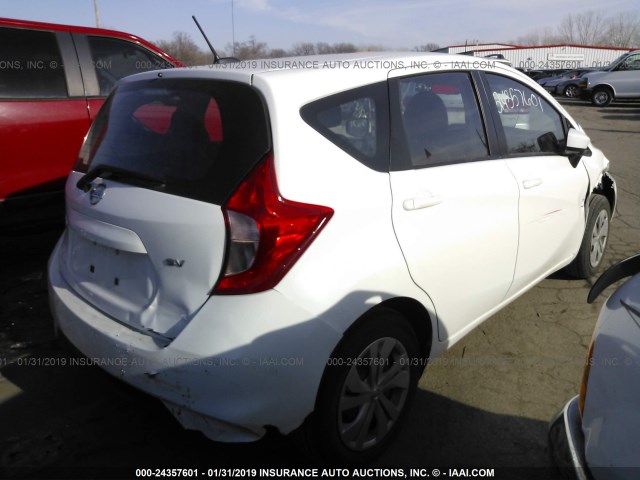 3N1CE2CP4HL355418 - 2017 NISSAN VERSA NOTE S/S PLUS/SV/SL/SR WHITE photo 4