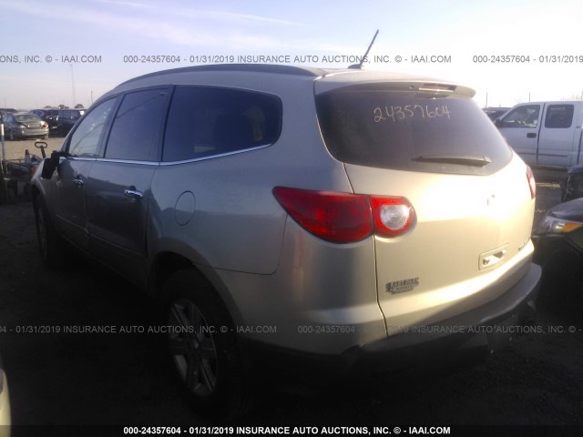 1GNKRJED9BJ130640 - 2011 CHEVROLET TRAVERSE LT GRAY photo 3