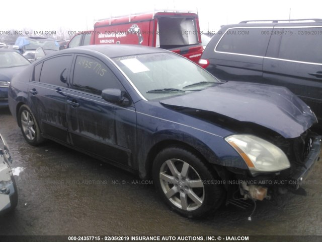 1N4BA41E54C830636 - 2004 NISSAN MAXIMA SE/SL BLUE photo 1